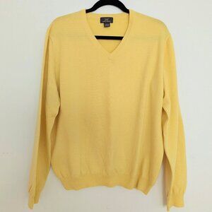 Brooks Brothers 346 Women's Sweater Merino Wool Yellow Size L